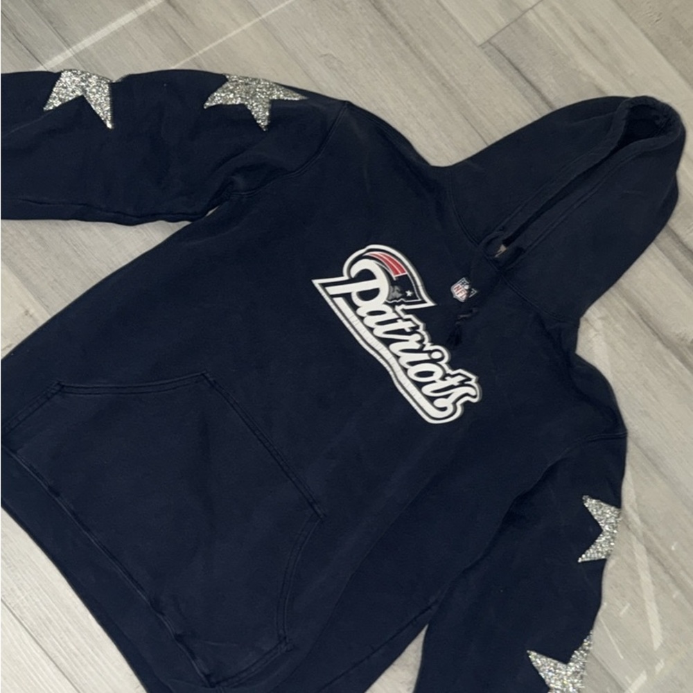 LF Navy Hoodie with Silver Star Accents